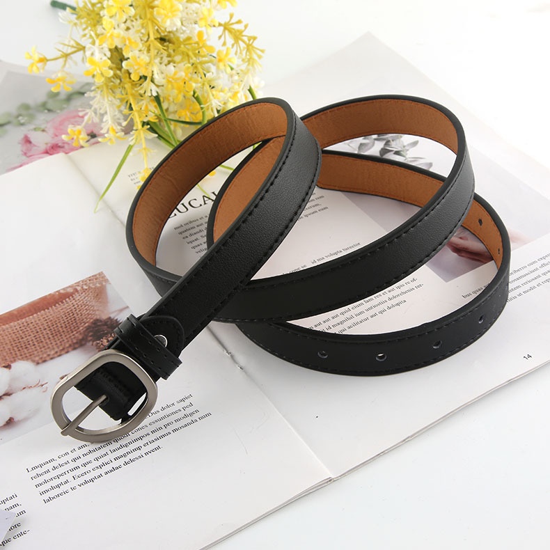 Thắt lưng HAIMEIKANG da PU khóa tròn thời trang Hàn Quốc
