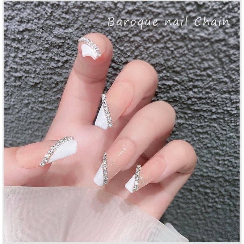 Phụ kiện nail xích đá trang trí móng cực sang chảnh - Đồ nail Nghi Thảo