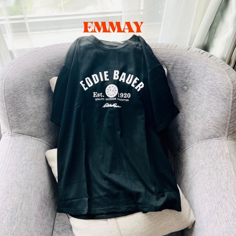 Áo phông nữ, áo thun nữ form rộng cotton cao cấp CHỮ EDDIE Freesize<65kg | BigBuy360 - bigbuy360.vn