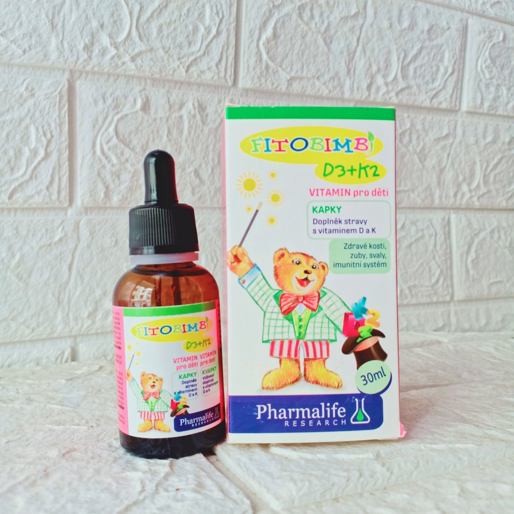 Fitobimbi D3 K2. Bổ Sung Vitamin D3K2 Giúp Hấp Thụ Canxi