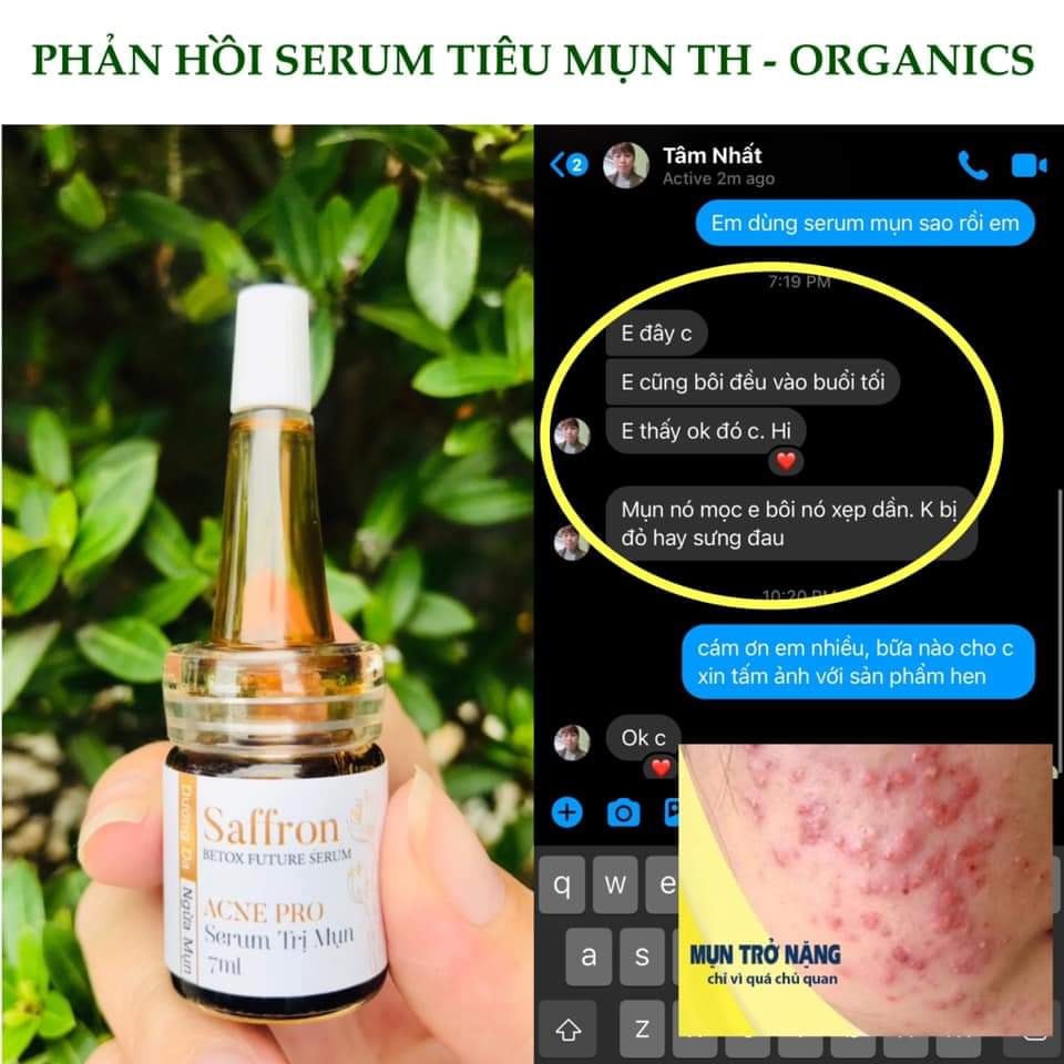 Serum Tiêu Mụn Saffron Betox Future TH-Orgnics - Thảo Dược 100%  Không Bong Da