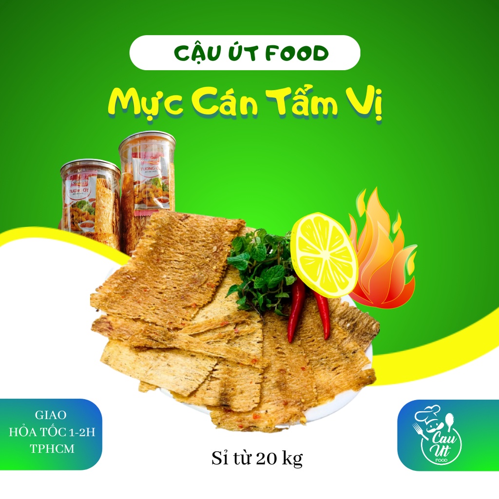 Đồ ăn vặt ngon Mực xé nước dừa Cậu Út Food
