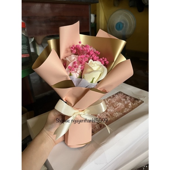 SỈ, LẺ HOA HỒNG SÁP 3 BÔNG
