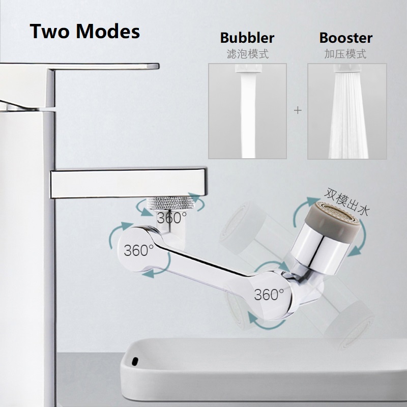 Đầu Lọc Vòi Nước Xoay 360 Độ Tiết Kiệm Nước Cho Nhà Bếp Nhà Tắm° Khớp Khuyên Linh Hoạt Có Thể Xoay