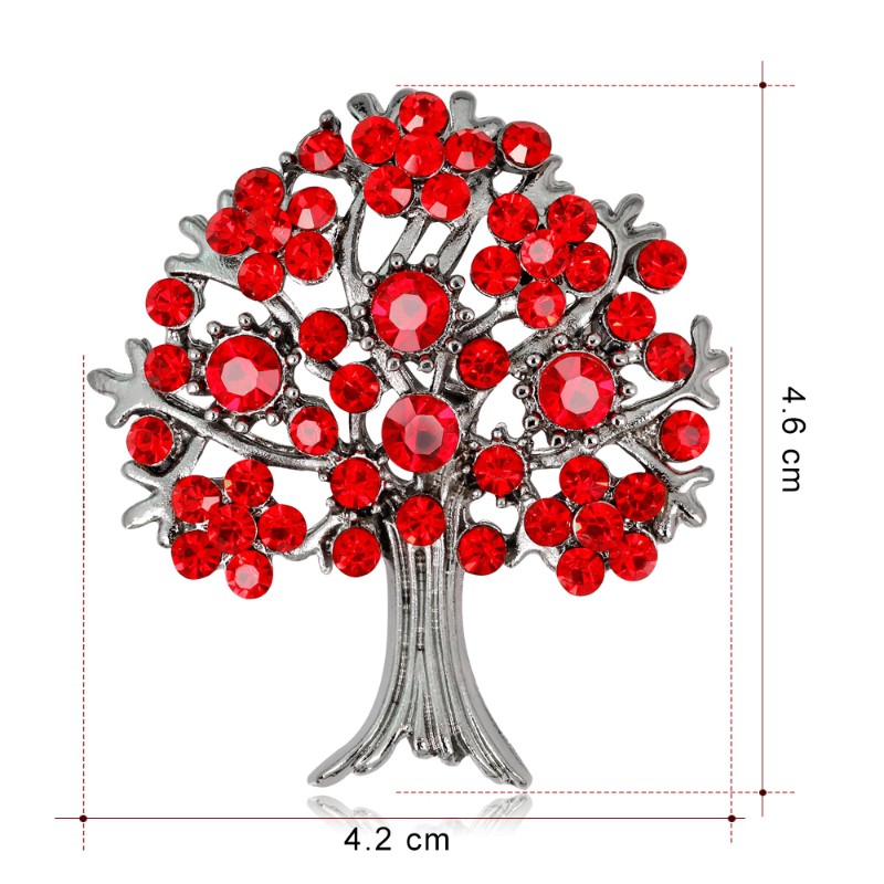 Khuy cài áo hình cây đính đá thời trang cho nữ