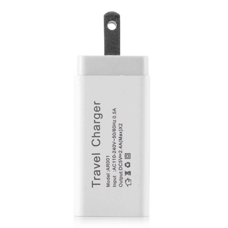 Củ sạc cổng USB 5V 2.4A lỗ cắm US chất lượng cao