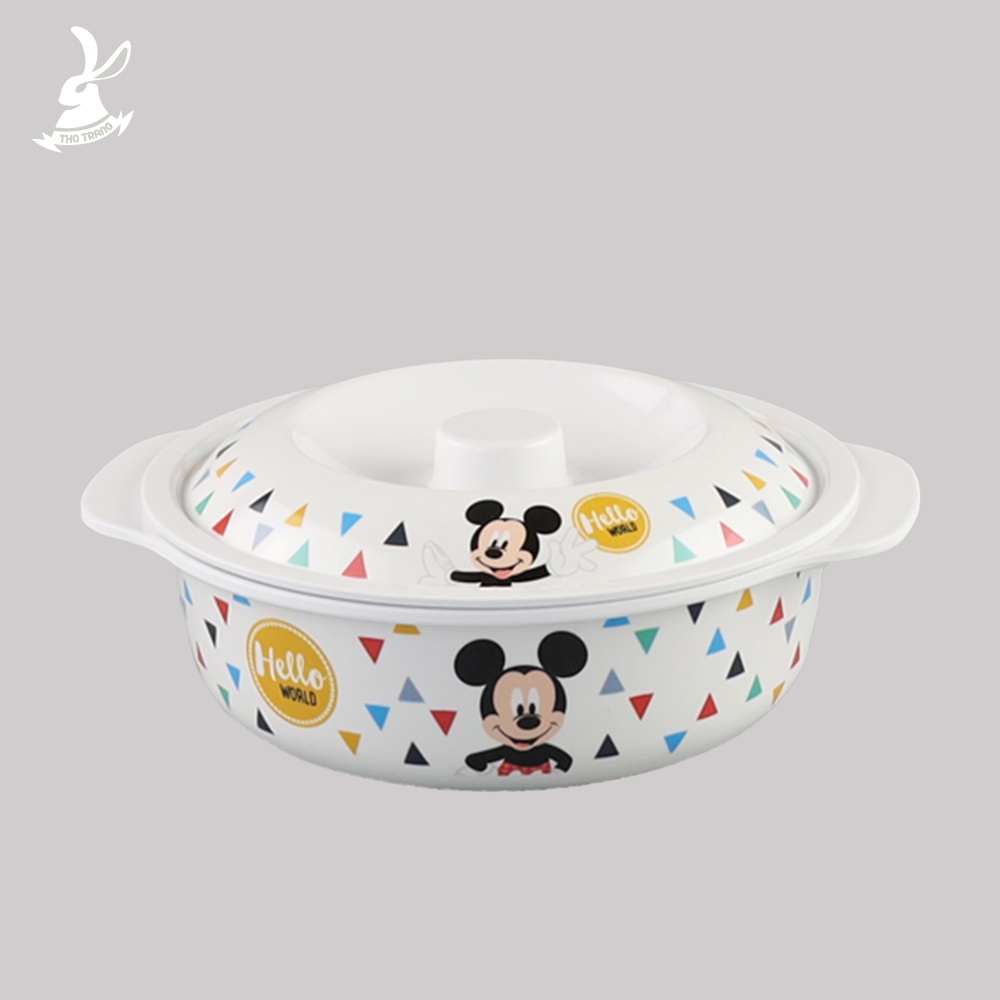 Bộ chén dĩa ăn dặm trẻ em hoa văn Mickey Geo cao cấp thương hiệu Superware