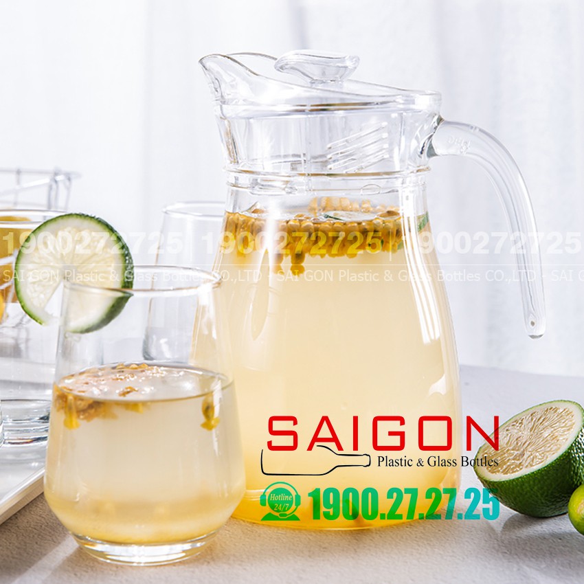 Bình Nước Thủy Tinh Deli Pitcher 1150ml , 1500ml  | EH1008 , Tùy Chọn Dung Tích