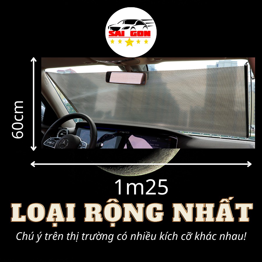 Tấm che nắng kính lái ô tô, loại rèm che nắng kính lái ô tô tự động gấp gọn, chắn nắng ô tô rất hiệu quả, ngăn tia UV.