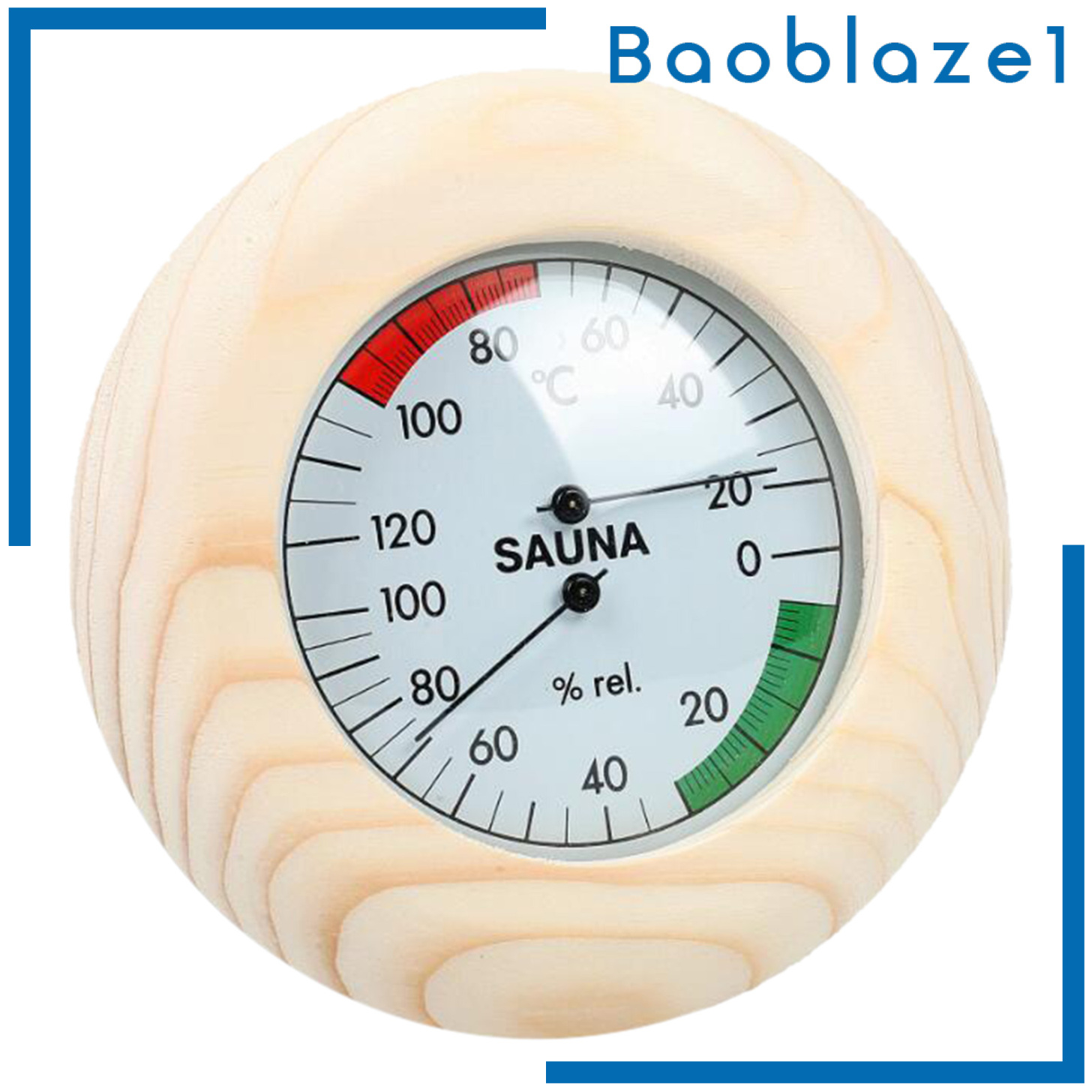 [BAOBLAZE1]Digital Sauna Wooden Hygrothermograph Thermometer & Hygrometer fpr Sauna Room