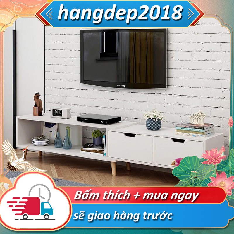 Tủ kệ Tivi đơn giản hiện đại phong cách Bắc Âu đồ nội thất cỡ nhỏ phòng kháchFU91Y/FU91W