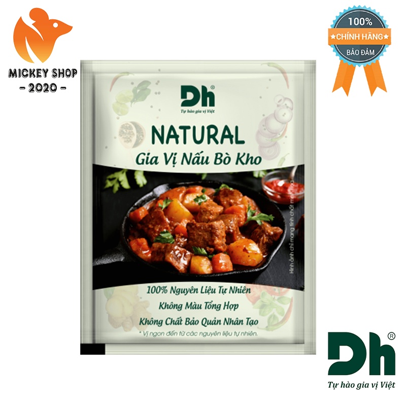 [ THƯỢNG HẠNG ] COMBO 5 GÓI GIA VỊ NẤU VÀ ƯỚP NATURAL - DH-FOODS CÁC LOẠI