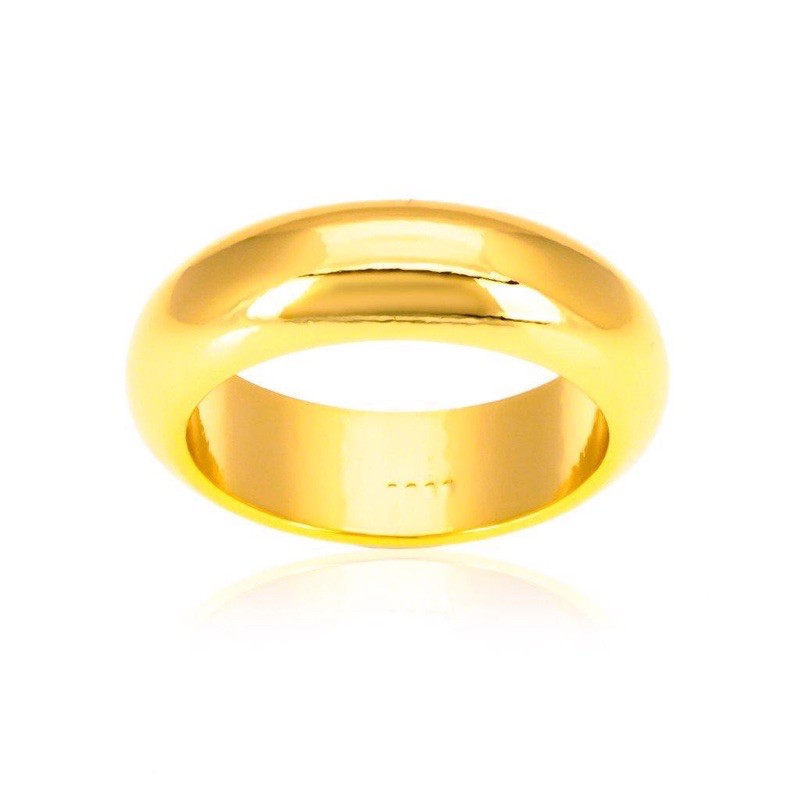 Nhẫn trơn loại mô phỏng nhẫn 3 chỉ mạ vàng 24 có khắc 9999
