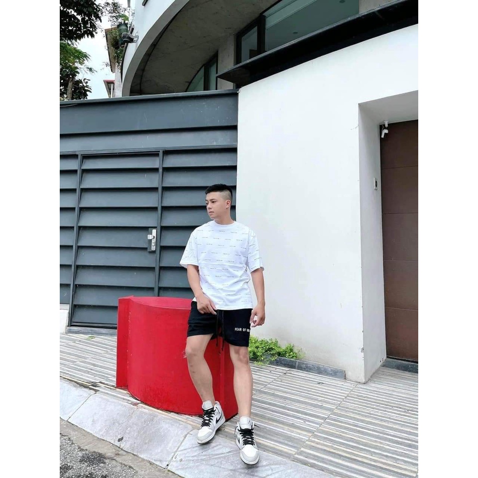 Bộ Phông Phối Chữ Fear Of God Thời Thượng Độc Đáo Chất Cotton Mềm Mịn Thất Hót Mồ Hôi Thoải Mài Hoạt Động