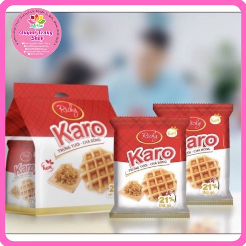 Túi 6 gói bánh caro Richy Trứng tươi chà bông/Phô mai hoàng kim