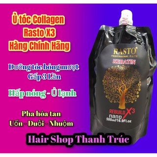 Hấp dầu ủ tóc rasto x3, phục hồi tóc tại nhà, kem hấp dầu rasto x3