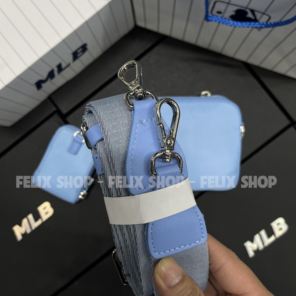 ✅ [ FELIX CHUẨN 1:1 + VIDEO ĐỦ MÀU] Túi Đeo Chéo MLB Mini Nylon Ripstop LA Dodgers 32BGDJ111-07S Màu Xanh Blue - CÓ SẴN