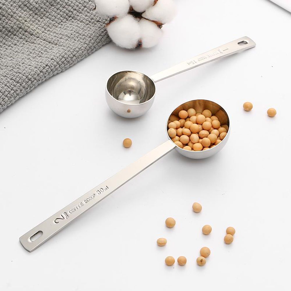 Muỗng đong cà phê bằng thép không gỉ cán dài 15ml/30ml tùy chọn