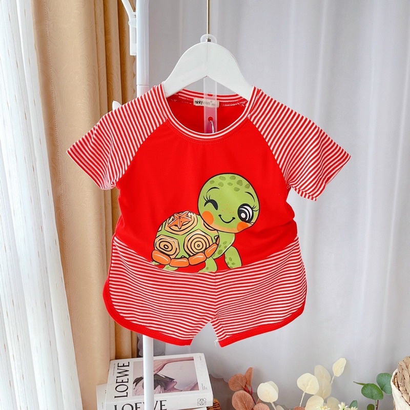 Bộ MINKY MOMcộc tay GU XÌ cho bé trai bé gái  Chất thun lạnh cao cấp siêu mềm siêu mát