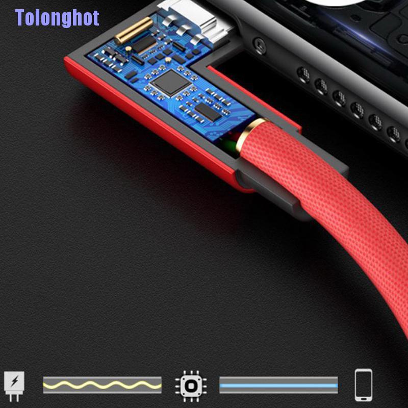 Dây cáp sạc usb Type C/ iOs/ Micro 90 độ chuyên dụng