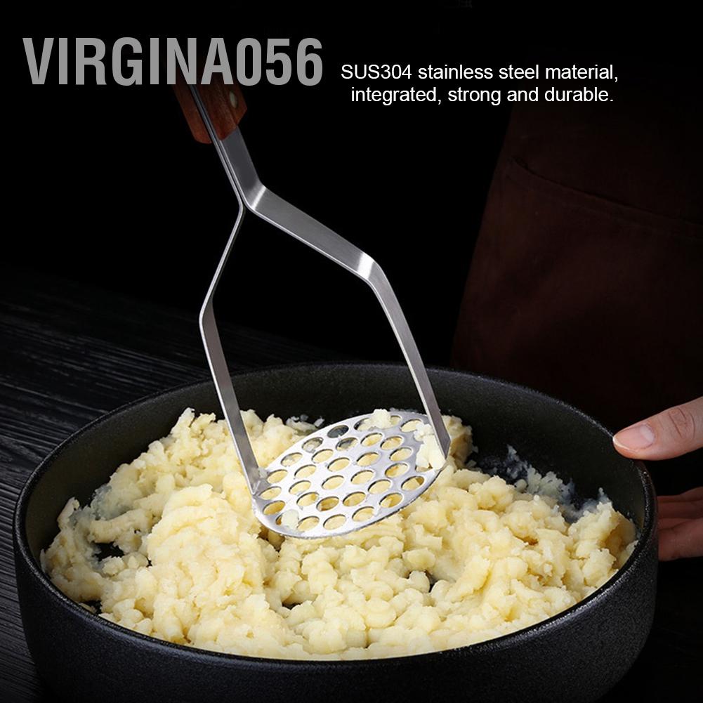 Virgina056 Dụng cụ nghiền khoa tây thiết kế tay cầm bằng thép không gỉ SUS304