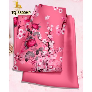 Vải áo dài in 3D họa tiết hoa nhí, vải lụa mềm, hình thật_NEW