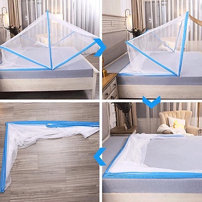 Màn Gấp Gọn Thông Minh Màn Sinh Viên Mùng Vuông Chống Muỗi Đỉnh Vuông Dành Cho Bé Và Người Lớn 1m 1m2 1m4 1m6 1m8 2m