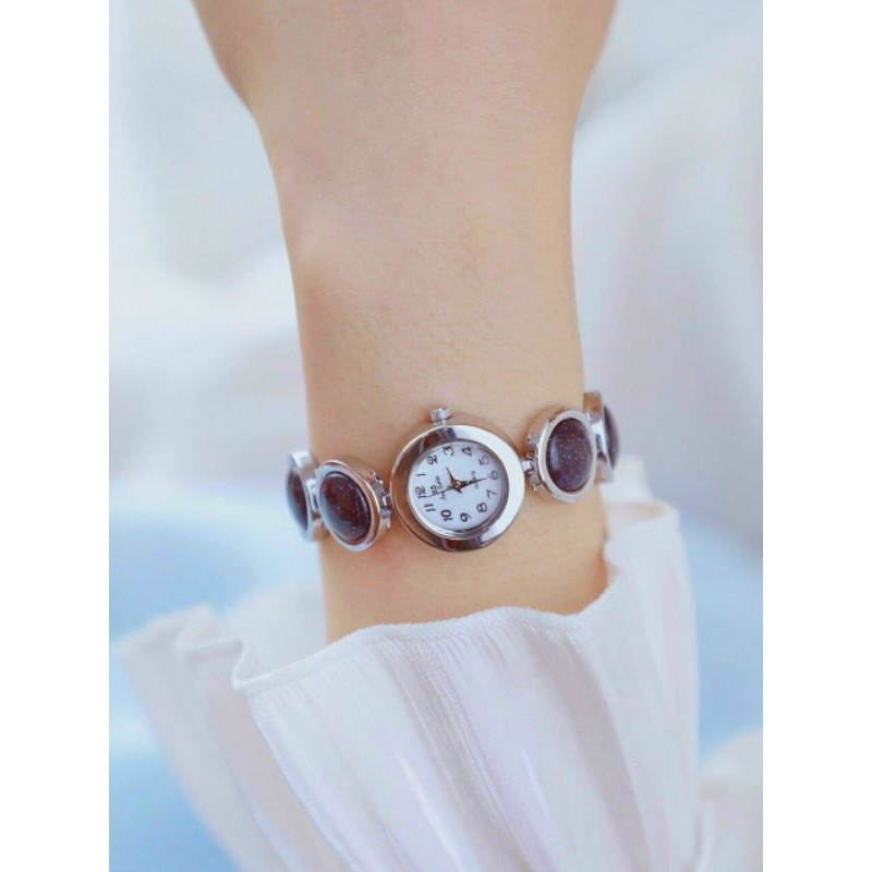 Đồng hồ nữ BS za205 dạng lắc size mặt nhỏ xinh xắn , dây đính đá sang trọng , chống nước