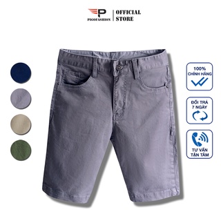 Quần short kaki giả jean co giãn nhẹ SKJ01 PigoFashion chọn màu và size