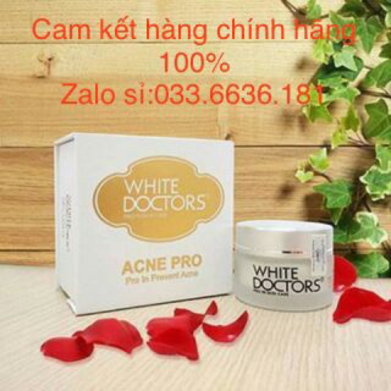 CHÍNH HÃNG 100%] KEM WHITE DOCTORS ACNE PRO hết mụn,xoá sạch sẹo thâm và sẹo rỗ hủ 25Ml