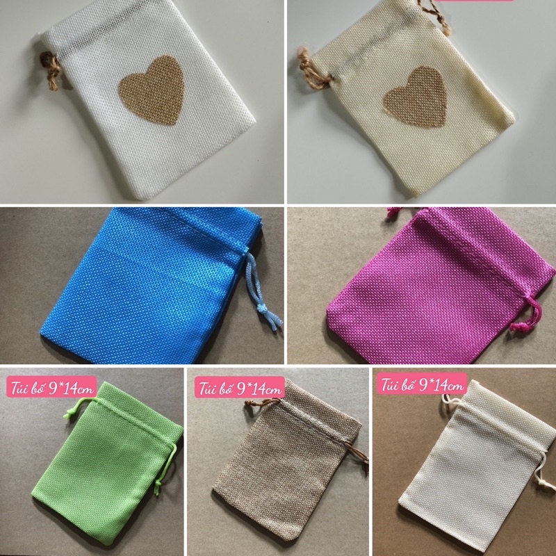 Set 10 túi đay/ túi bố cửa sổ, túi voan để cà phê, hoa khô, trang trí decor quà tặng