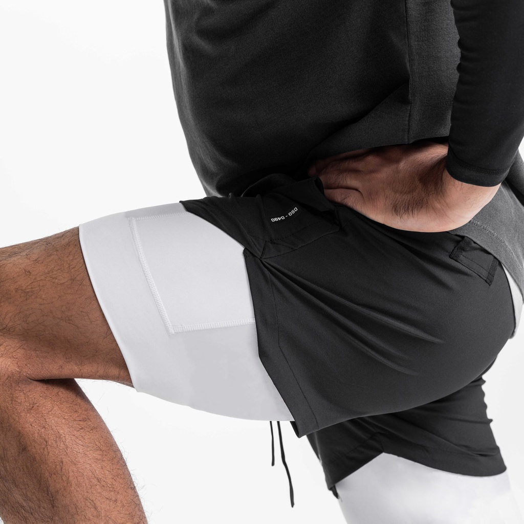 [GYMen]  Quần short thể thao nam, quần short túi, hai lớp thoáng khí nhanh khô, phong cách Âu Mỹ, quần chạy bộ thể thao, quần bóng rổ giải trí, phù hợp cho các hoạt động ngoài trời