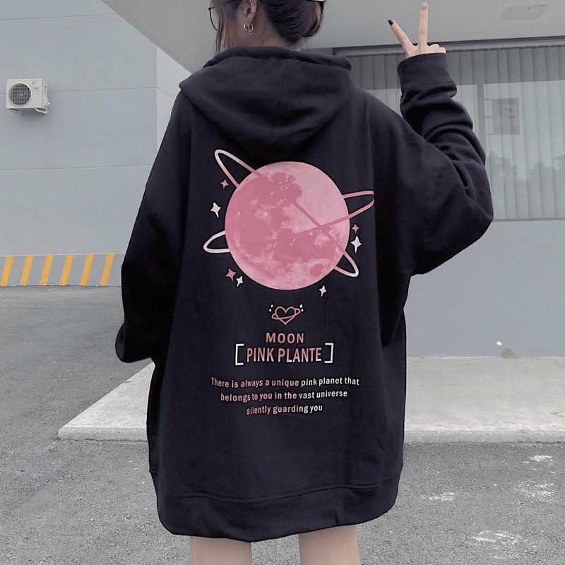 Áo khoác nỉ có túi unisex HOMIES in hình Moon