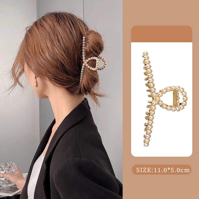 Kẹp Tóc Hình Con Cua Đính Đá Ngọc Trai Thời Trang Hàn Quốc Chất Lượng Cao 2022