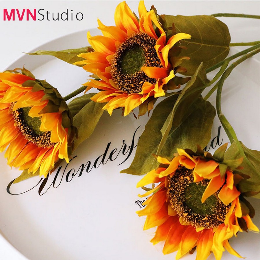 MVN Studio - Ins mẫu bông hoa hướng dương phụ kiện decor trang trí chụp ảnh