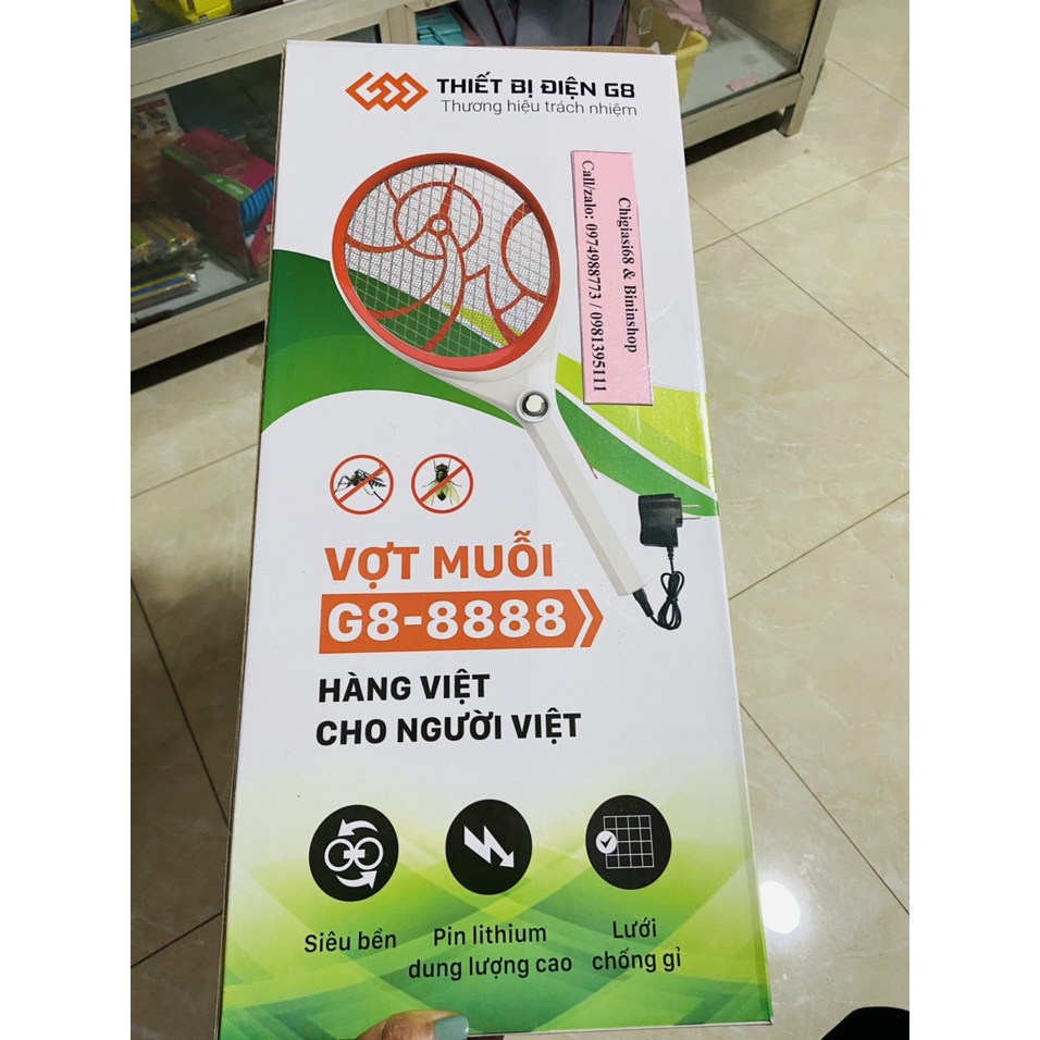 VỢT MUỖI G8-888 CAO CẤP ( CHÍNH HÃNG)