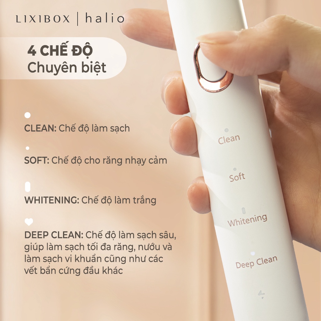 Bàn chải điện Halio Sonic SmartClean Electronic Toothbrush