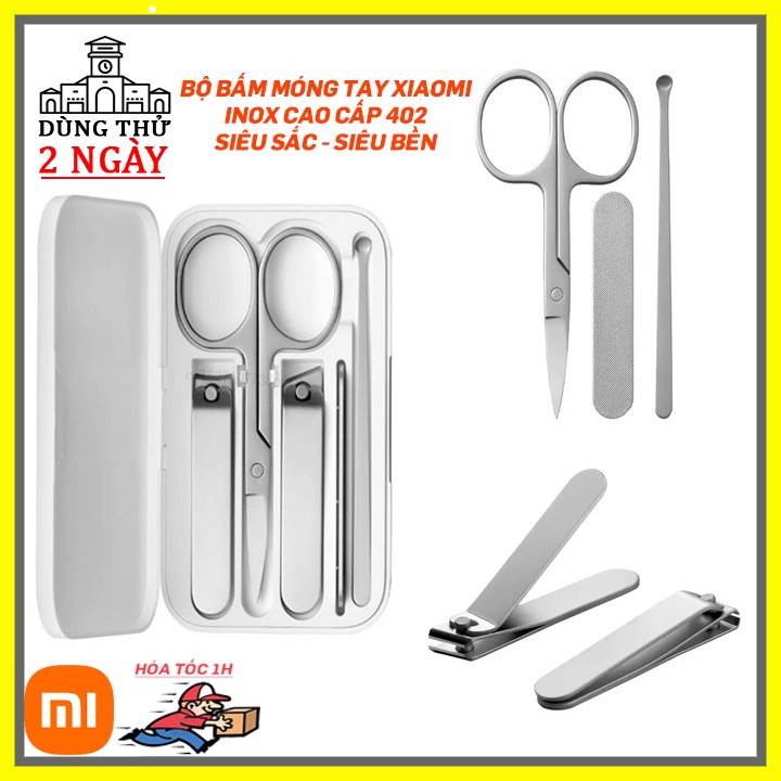 Bộ bấm móng tay cao cấp Xiaomi Mijia, inox 402 siêu sắc siêu bền, mua 1 lần dùng cả đời
