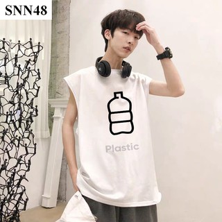 Áo thun ba lỗ nam in họa tiết plastic bán cực chạy - snn48