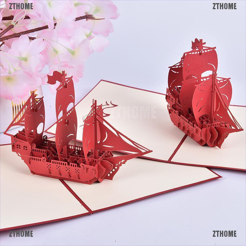 ZTHOME 3D Pop UP Cards Birthday Fathers Day  Souvenirs lifelike Model Gifts