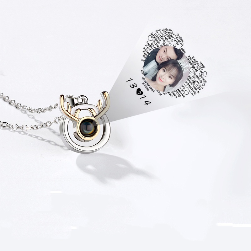 Bộ 1/ 2 Vòng cổ RINHOO FRIENDSHIP mặt đá chiếu i love you 100 ngôn ngữ độc đáo cho cặp đôi