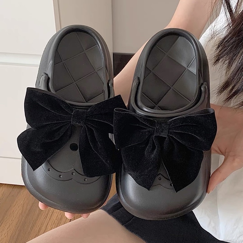 Dép sục nam nữ,dép cross hình nơ siêu cute phong cách Ulzzang