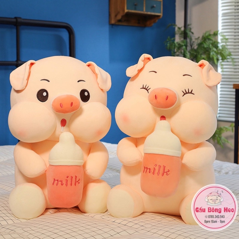 Gấu Bông Heo Ôm bình Sữa Hàng Nhập Cao Cấp siêu dễ thương 🐷🐷