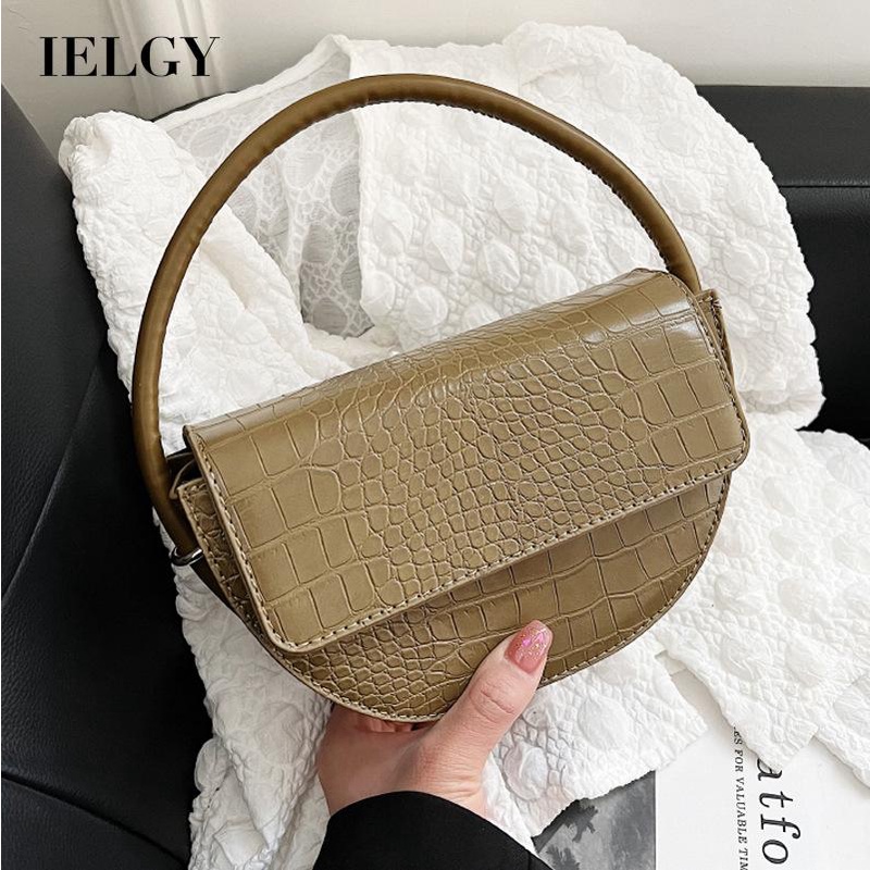 IELGY Túi Đeo Vai Thời Trang Hàn Quốc Cổ Điển Họa Tiết Đá