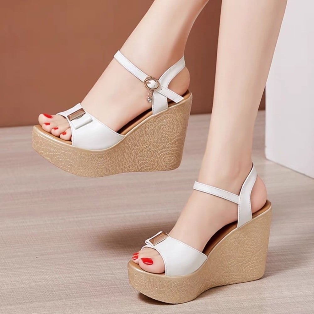 GIÀY SANDAL ĐẾ XUỒNG NƠ LOẠI CAO CẤP