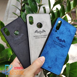 Ốp lưng vải cho Xiaomi Mi8 / Mi9 / Mi8SE / Redmi K20 / K20 Pro khắc biểu tượng người dơi