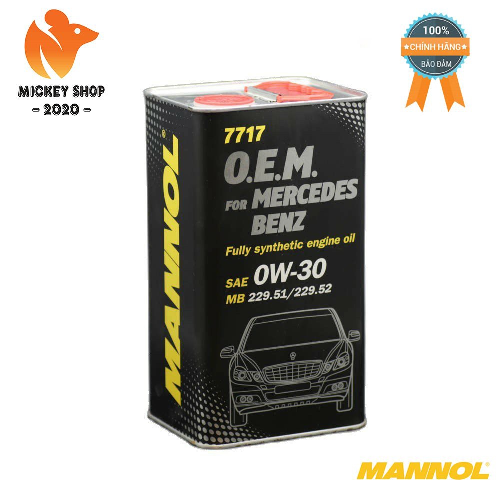 [Pro] Nhớt MANNOL 0W-30 SN/CF O.E.M Cho Xe Mercedes Benz 7717 – 4 Lít Hàng Đức Cao Cấp Chính Hãng – Mickey2020shop