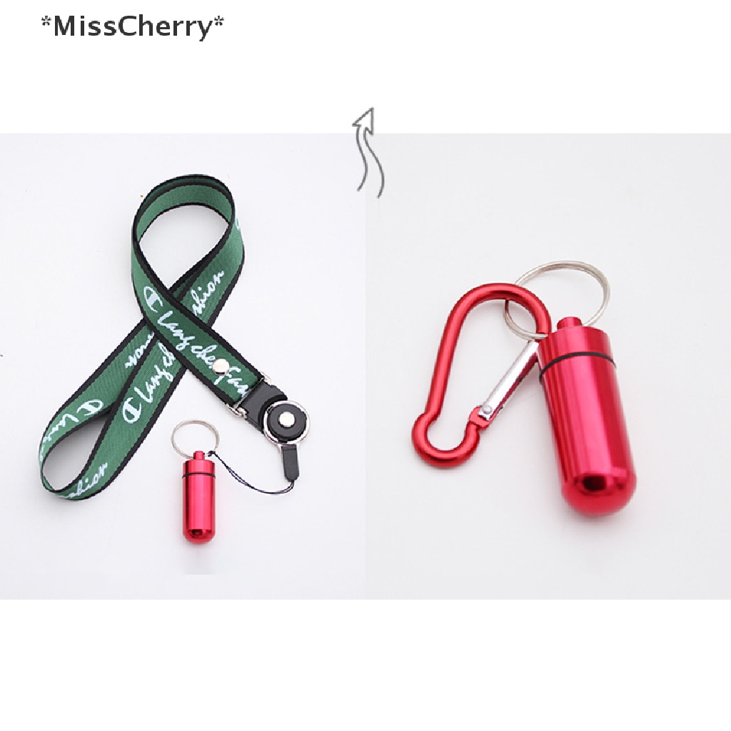 Móc khóa mini chống thấm nước dạng ống đựng thuốc độc đáo