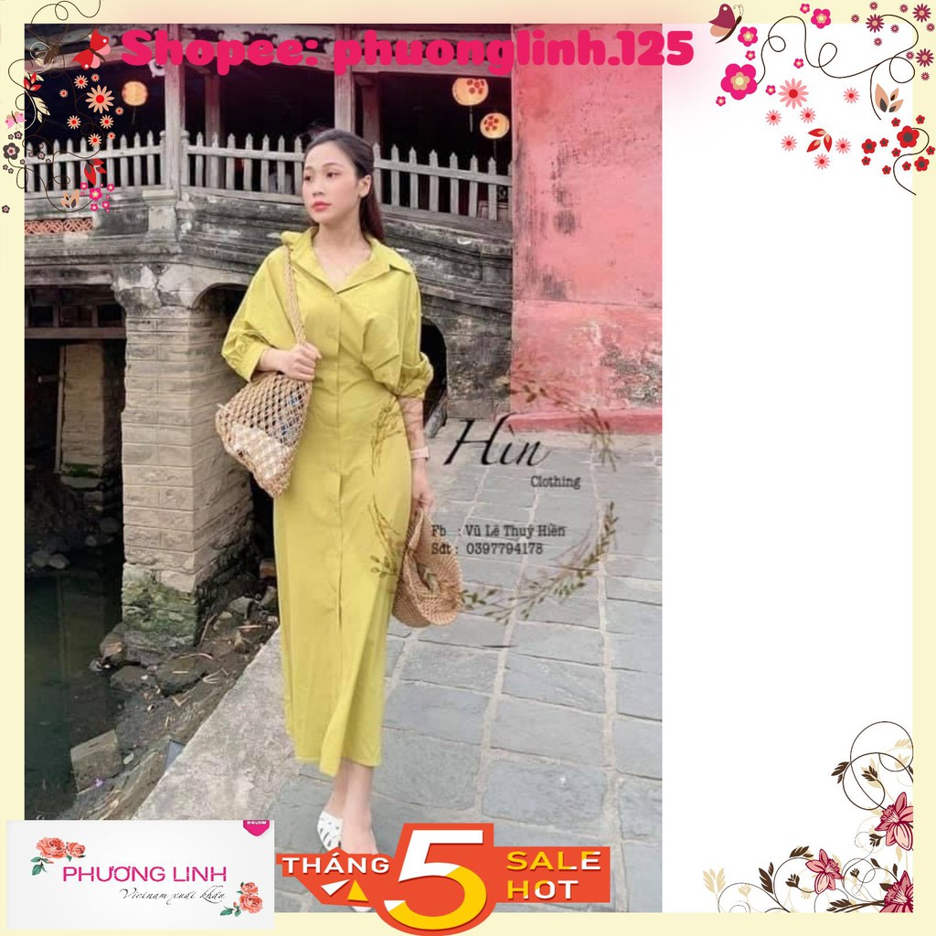 VÁY LỤA XANH CỐM CỔ ĐỨC TAY LỠ CHO NỮ | BigBuy360 - bigbuy360.vn