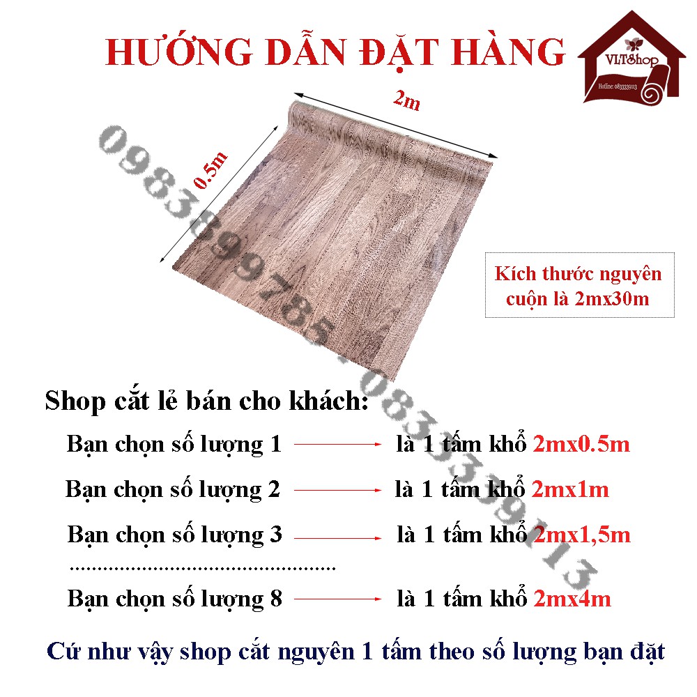 [THẢM SIMILI] [2mx0.5m]THẢM NHỰA TRẢI SÀN VÂN GỖ DÀY 0.5MM